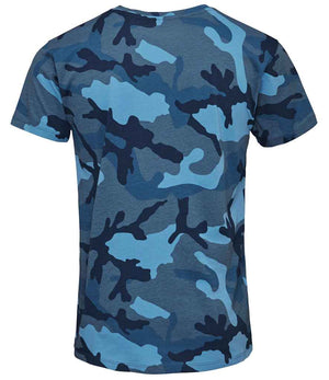 Camo T-Shirt in Blue Camo, back view