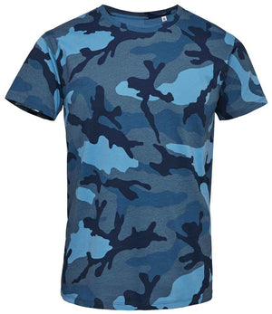 Camo T-Shirt in Blue Camo, front view