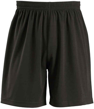 Kids San Siro 2 Shorts in Black, front view