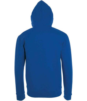 Stone Zip Hooded Sweatshirt in Royal Blue, back view
