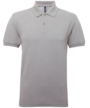 Men’s Polycotton Blend Polo in Heather Grey