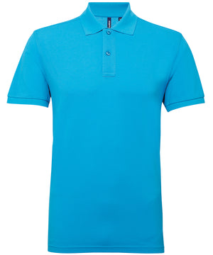Men’s Polycotton Blend Polo in Turquoise