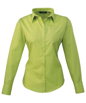 Women's poplin long sleeve blouse