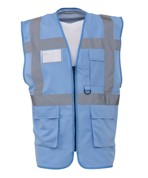 Multifunctional Executive Hi-Vis Waistcoat (Hvw801) in Sky