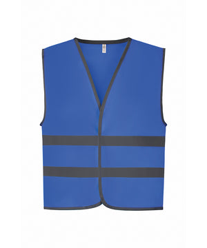 Hi-Vis Reflective Border Kids Waistcoat (Hvw102ch) in Royal Blue