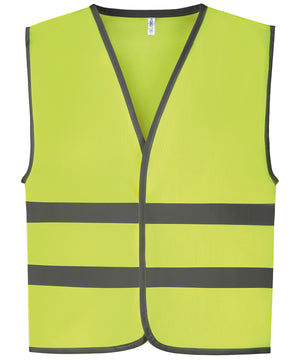 Hi-Vis Reflective Border Kids Waistcoat (Hvw102ch) in Yellow