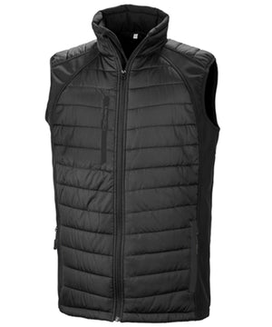 Compass Padded Softshell Gilet in Black