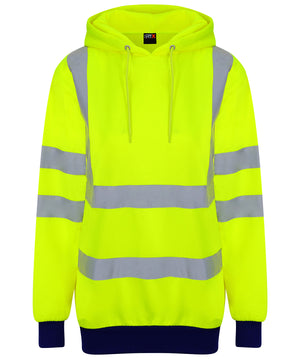 High Visibility Hoodie in HV Yellow/Navy
