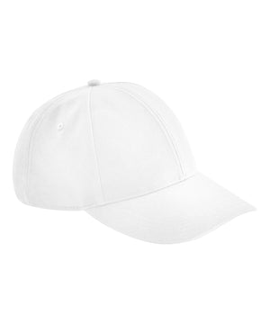 Water-Resistant Lifestyle Cap in White, front view