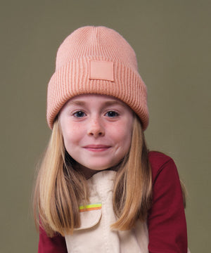 Kids deep cuffed tonal patch beanie