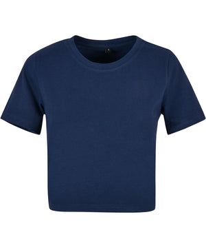 Women's Cropped Tee in Light Navy, front view