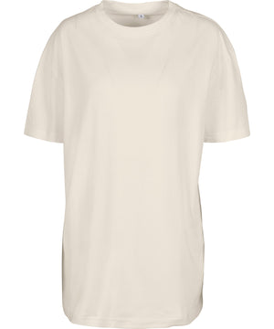 Women's Oversized Boyfriend Tee in White Sand, front view
