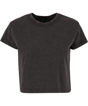 Women’s Vintage Cropped Tee in Black, front view
