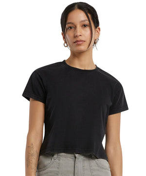 Lifestyle photo of the Women’s Vintage Cropped Tee