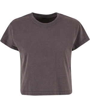 Women’s Vintage Cropped Tee in Magnet, front view