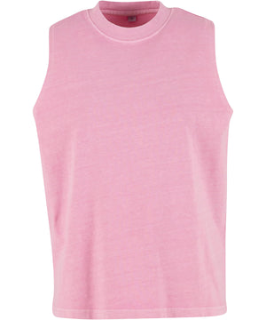 Women’s Vintage Washed Sleeveless Tee in Cool Pink, front view
