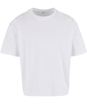 Cropped Oversize Tee in White, front view