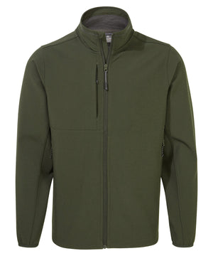 Expert Basecamp Softshell Jacket in Dark Cedar, front view