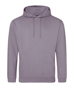 College Hoodie in Dusty Lilac, front view