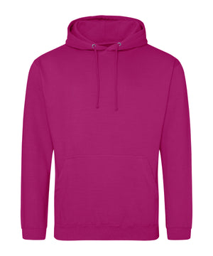 College Hoodie in Festival Fuchsia, front view