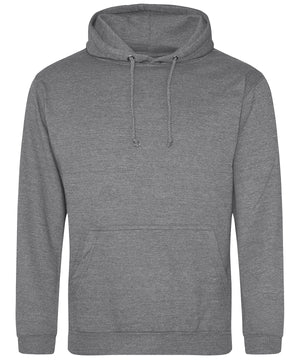 College Hoodie in Graphite Heather, front view