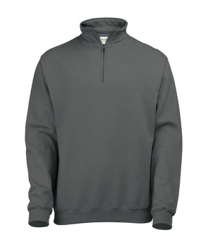 Sophomore ¼ Zip Sweatshirt in Charcoal, front view