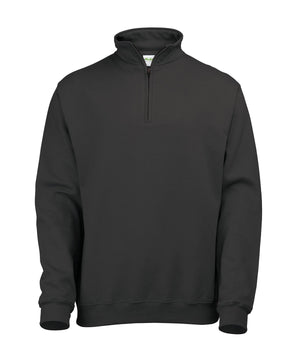 Sophomore ¼ Zip Sweatshirt in Jet Black, front view