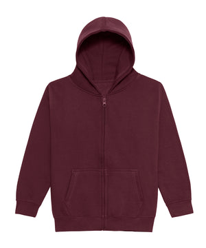 Kids Zoodie in Burgundy, front view