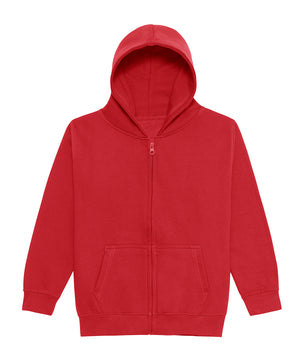 Kids Zoodie in Fire Red, front view