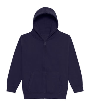 Kids Zoodie in Oxford Navy, front view