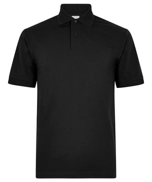 Regular Fit Recycled Superwash® 60°C Polo in Black, front view
