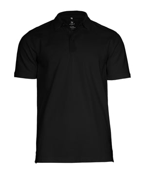 Altavista – Tri-Blend Deluxe Polo in Black, front view
