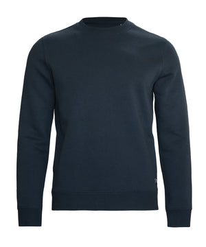 Trenton Unisex Round Neck Sweatshirt in Navy, front view