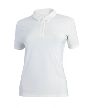Women’s Nike Dri-Fit Victory Short Sleeve Polo in White/Black, front view