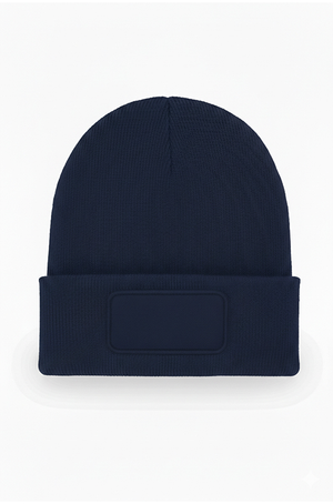 Rectangular Patch Beanie - Navy