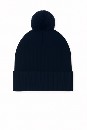 Pom Pom Beanie - Navy