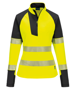 Lifestyle photo of the Women’s PW3 Hi-Vis ¼-Zip Sweatshirt (T173)