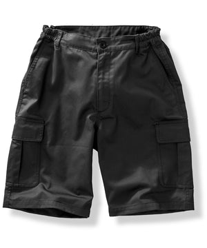 Recycled Work-Guard Utility Shorts in Black, front view