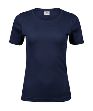 Women’s Interlock Tee (580) in Navy, front view