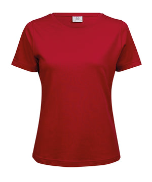 Women’s Interlock Tee (580) in Red, front view
