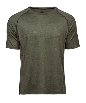 Cooldry Tee (7020) in Olive Melange, front view