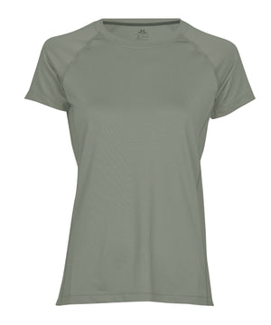 Women’s Cooldry Tee (7021) in Sage, front view