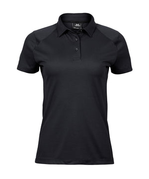 Women’s Luxury Sport Polo (7201) in Black, front view