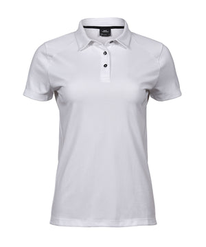 Women’s Luxury Sport Polo (7201) in White, front view