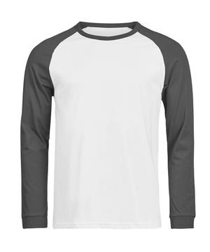 Unlabeled Baseball Tee (1170) in White/Black, front view