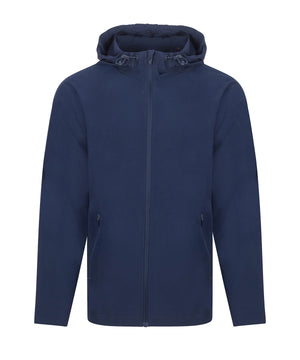 Technical Zip-Through Hoodie in Navy, front view