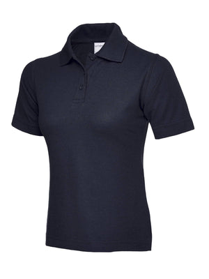 Ladies Active Cotton Poloshirt in Navy