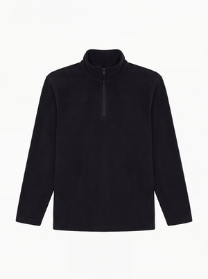 Lightweight Quarter Zip Microfleece Jacket - Black