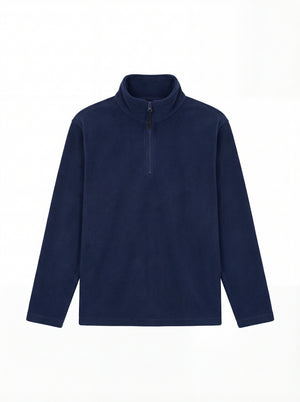 Lightweight Quarter Zip Microfleece Jacket - Navy