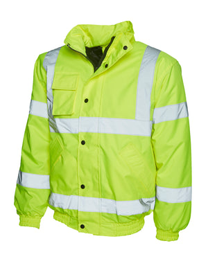 Hi Vis Bomber Jacket - Yellow